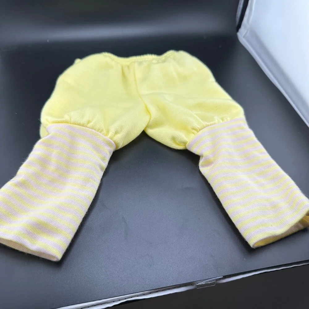 Cabbage Patch Kids Vtg Track Suit Yellow tan Stripe Coleco 1983 doll clothes OK